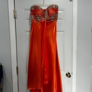 Vintage strapless embellished gown